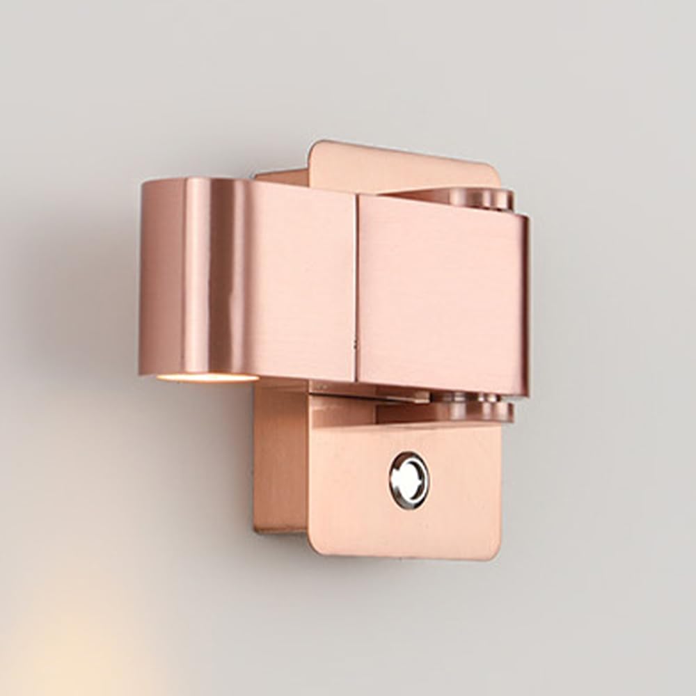 Mjsdjof Flexible Headboard Reading Lamp - Minimalist 3W 3000K 360 Degree Rotatable Accent Wall Sconce, 180 Degree Swing Arm Design Adjustable Wall Mount Book Lights for Reading in Bedroom Bed