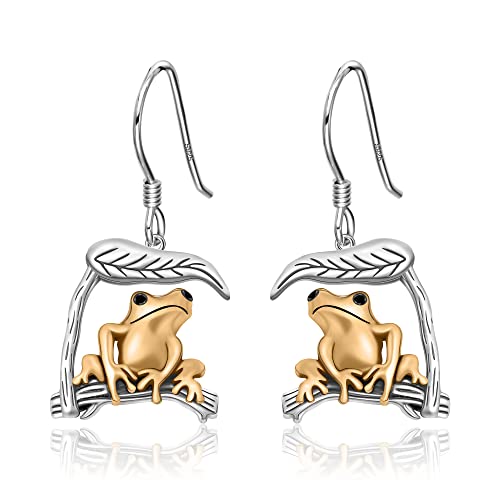 Dangle Earrings 925 Sterling Silver Lotus Flower Earrings for Women Yoga Dangle Earrings Lightweight Dangle Earrings Mother's Day Jewelry