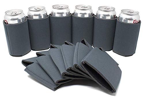 TahoeBay 25 Blank Beer Can Coolers, Plain Bulk Collapsible Soda Cover Coolies, DIY