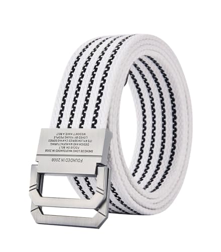 Men's Canvas Tactical Belt Webbing Web Waist Strap Women's No Holes Invisible Streak Belts Quick Release Buckle