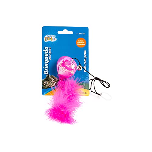 Western Brinquedo Gato Bola Com Pena
