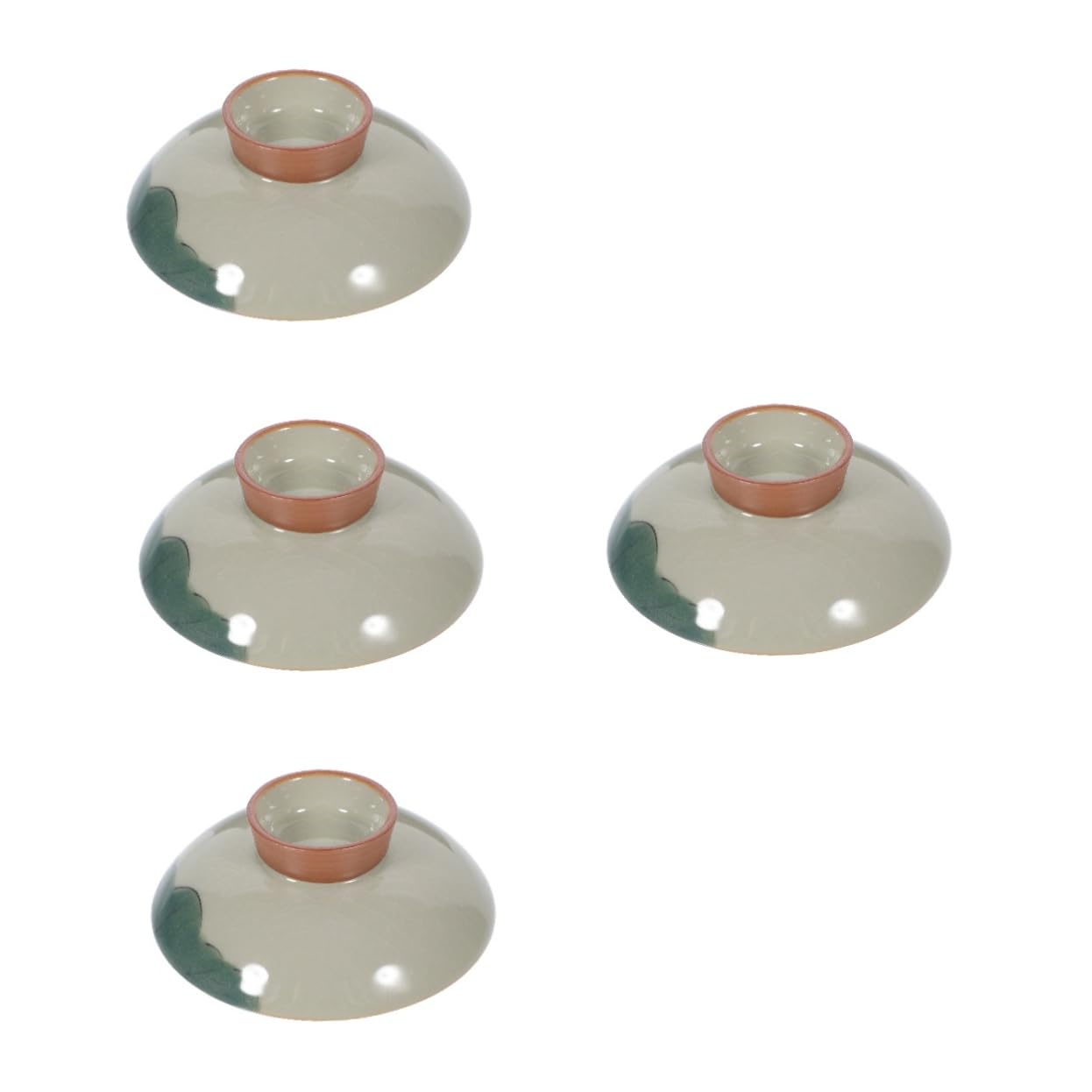 Alipis 4pièces Couvercle Céramique Pour Tasse à Thé Couvercle De Remplacement Pour Théière Accessoire Porcelaine Pour Infusion De Thé Compatible Avec Divers Types De Tasses