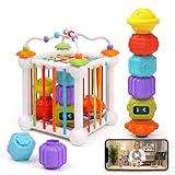 Cubo Sensorial Montessori 4 en 1 para Bebé 12 a 36 Meses Juguete Educativo Progresivo con Acompañamiento Profesora Montessori Española | Motricidad Fina Habilidades Motoras Regalo Niño Niña 1 2 3 Años