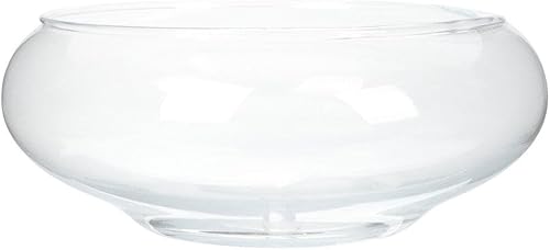 VOSAREA Jarrón de vidrio, cuenco de burbujas de vidrio, terrario, suculentas, plantas de aire, exhibición hidropónica, velas flotantes, peces de