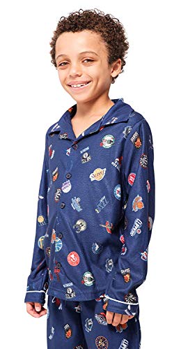 Ultra Game NBA Multi Team Youth 2 Piece Soft Tee Shirt & Lounge Pants Sleepwear Loungewear Pajama Set, Team Color, 8