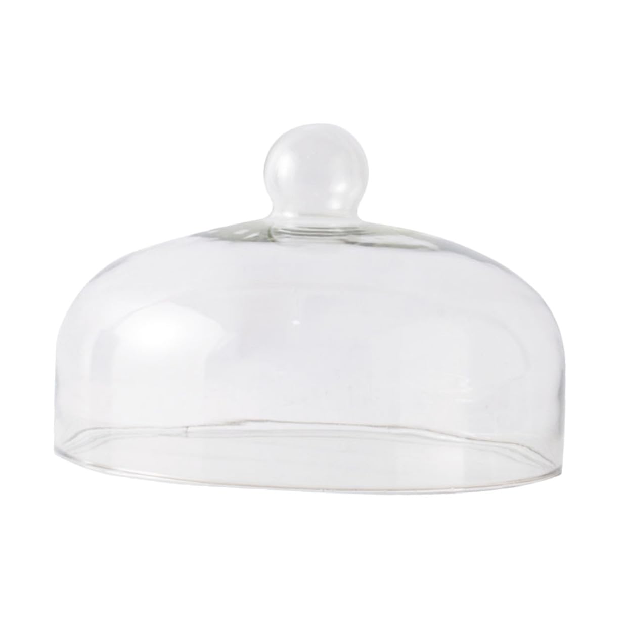 BESPORTBLE Cloche Alimentaire en Verre Blanc Ronde, pour Fruits et Gâteaux
