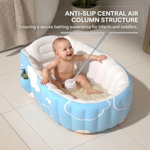 Baignoire gonflable bébé avec inclinaison confortable ergonomique - 3