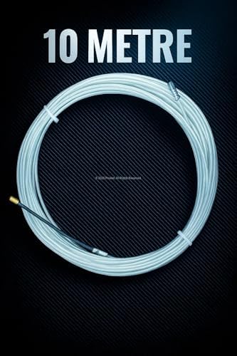 Eltos Elektrikçi Sustası İzoleli, Kablo Çekme Yayı, Balık Bandı, Plastik Kaplamalı, Çelik Kılavuz, Ergonomik, Düşük Sürtünme Uç, Tesisat Kablo Kanalı İçin, Esnek, Dayanıklı (10 m) - Görsel 6