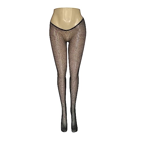 Image of V-Cut Skintone Gold Glitter Fishnet Stockings | VCUT Carnival Tights for Black and Brown Skin Women