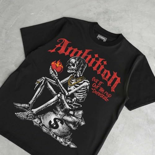 Image of DopeSkill Graphic Tee Streetwear Hip Hop Hypebeast Street Style Unisex T-Shirt Sneaker Colour Matching Shirts Horror Skeleton
