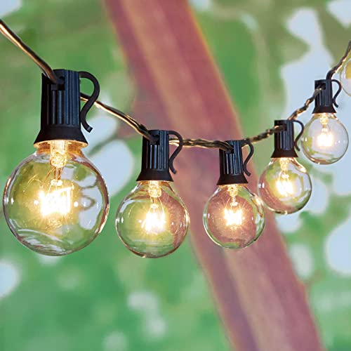 JMEXSUSS 2 Pack G40 Outdoor String Lights Each 25ft Globe Patio Lights Outdoor Waterproof with 252 Edison Glass Bulbs UL