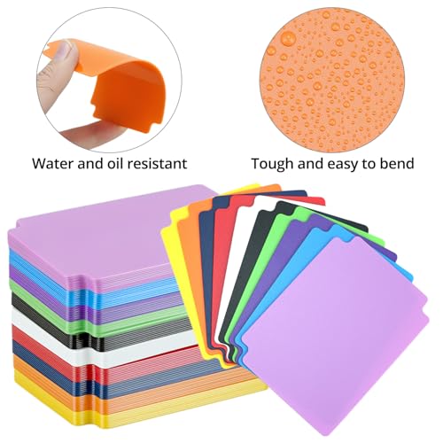 QWORK® 100 Stück Kartentrenner, 93.3x69mm Trennkarten Plastik, für Spiele, Sportkarten