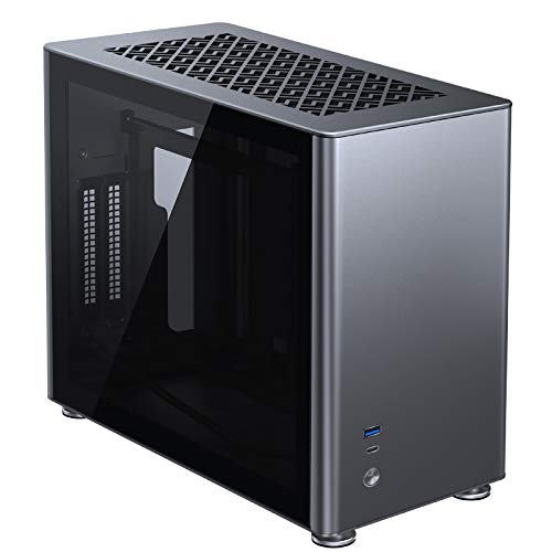 Jonsbo A4 DIY Torre Mini ITX , Caja PC Vidrio Templado , Caja PC Ventana , Mini PC , PC Gamer , Mini Ordenador , Mini Torre Gaming , Case PC Gaming (gris)