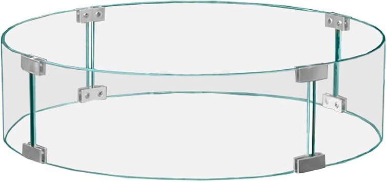 Firegear Tempered Glass Wind Guard, Round, 23-Inch GWS-23R