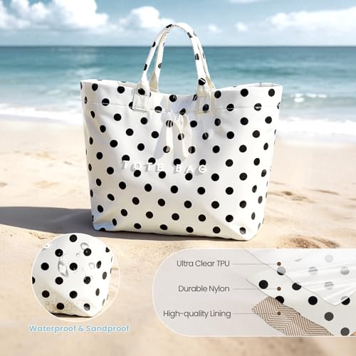 Image of Lushandy PVC Tote Bag for Women Jelly Beach Bag Top Handle Hobo Handbag | Water-Resistant, Wipe Clean, Lightweight