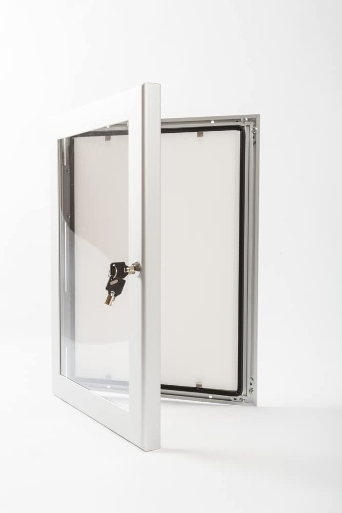 Vitrine publicitaire, format A4 (21 x 29,7 cm), verrouillable, 100 % étanche, vitrine d'affiche, plaque signalétique, boîte d'information pour l'extérieur (A4)