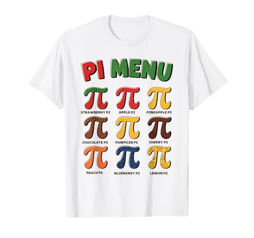 Pie Menu Funny Pi Day Pi 3.14 Math Teacher PI Symbol Pie Pun T-Shirt