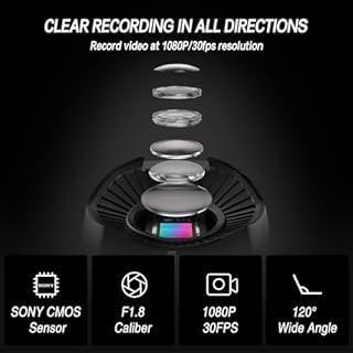 TNICER Motorcycle Helmet Camera, R3 Bike Video Camera,1080P Sports Action Camera, 120° Wide Angle Camcorder, IP67 Waterproof Dash Cam with 3 Types of Installation and 32G Card