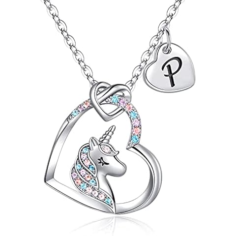 TINGN Unicorn Heart Pendant Necklace for Girls Cover