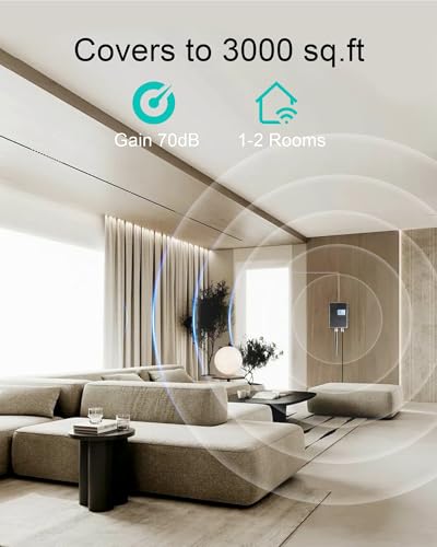 Image of Cell Phone Booster for Home Office, Cell Phone Signal Booster Compatible for 5G 4G LTE 3G-Band 2 /25 /4 /66 /5 /12 /17, FCC Certified | NOT Compatible with Verizon Band 13