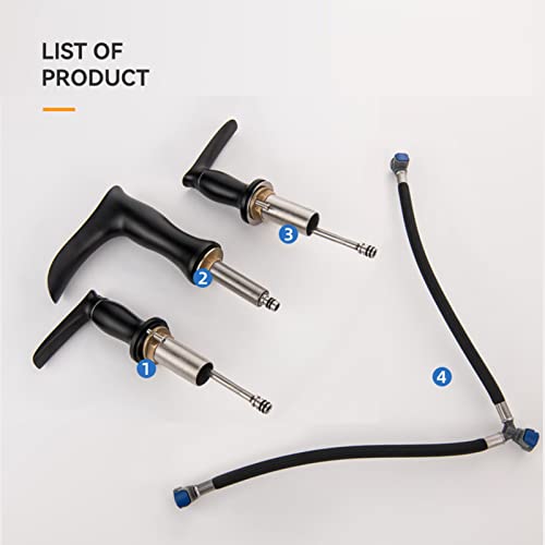 Robinets de lavabo à 3 trous noir mat avec kit de tuyaux d'alimentation