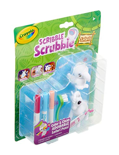 Crayola Scribble Scrubbie Safari 2 Pack Animal Toy Set Age 3+ , Zebra/Bird