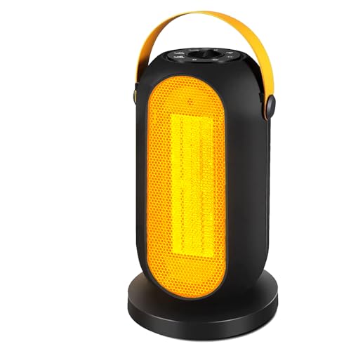 Keramik Heizlüfter, 1200W Elektrische Energiesparend Heizlüfter, Mini Heizlüfter Überhitzungs- & Kippschutz, Elektroheizung mit 6 Einstellbare Modus & Thermostat, Heizlüfter Klein für Zuhause, Büro