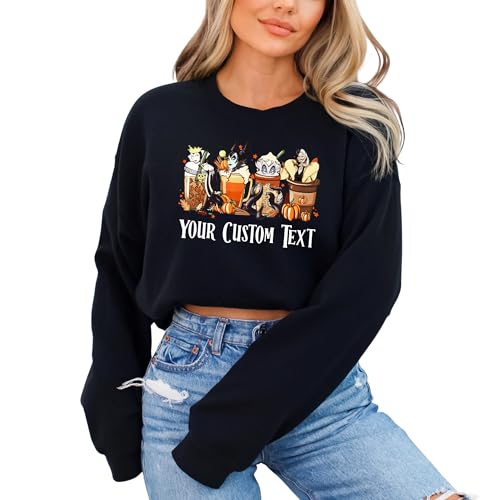 Custom Villain Coffee Lover Halloween Fall Season Sweatshirt