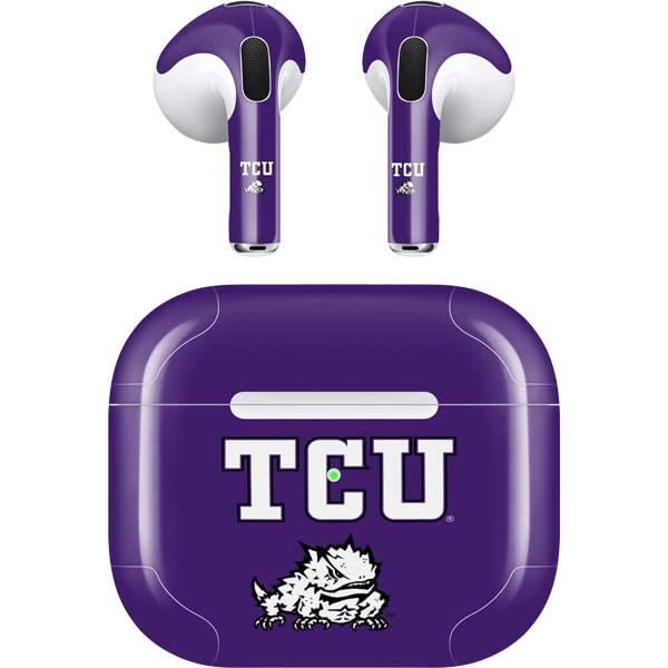 Skinit Decal Audio Skin Compatible with Apple AirPods (3rd Gen, 2021) - Officially Licensed Texas Christian University Mascot Design