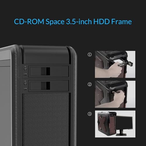 Disque dur SATA interne 3.5 rack mobile 5.25 adaptateur SSD 1106SS - 5