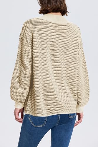 Image of Cakulo Womens Oversized Fall Pullover V Neck Sweaters 2024 Chunky Knit Color Block Sweater Tops Trendy Outfits