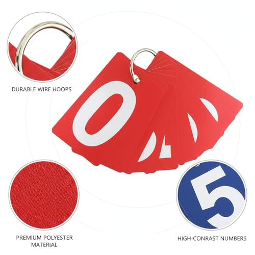 Marcador Manual Giratorio para Tenis de Mesa con Números Rojo y Azul miniatura 6
