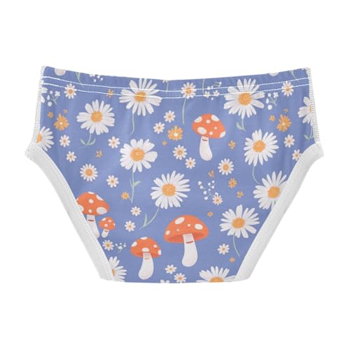 Wusikd Daisies Boys' Underwear Cotton Mushrooms Boys Briefs Soft Toddler Underwear 2T2