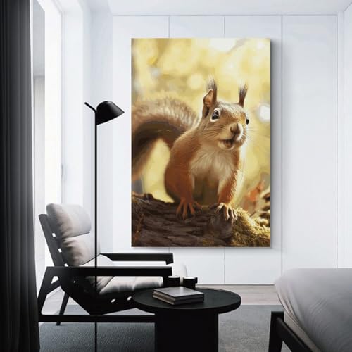 Impression sur toile écureuil netteté haute définition - 3