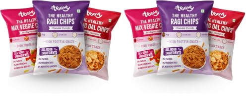 Image of Troovy Healthy Mixed Chips | Tasty & High Protein Snacks | 30% Of Protein Needs | No Palm Oil, Cholesterol or Trans Fats | (Pack of 6)