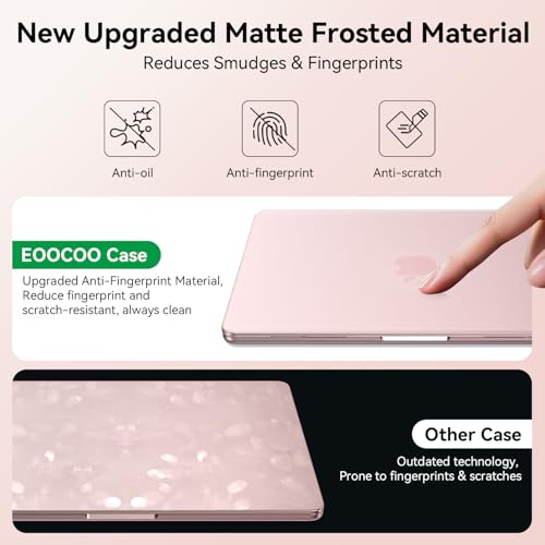 Image of EooCoo Case Compatible with MacBook Neo 13 inch 2026 Model A3404 with A18 Pro chip, Matte Lightweight Hard Shell Scratch Resistant Protective Cover, Original Blush