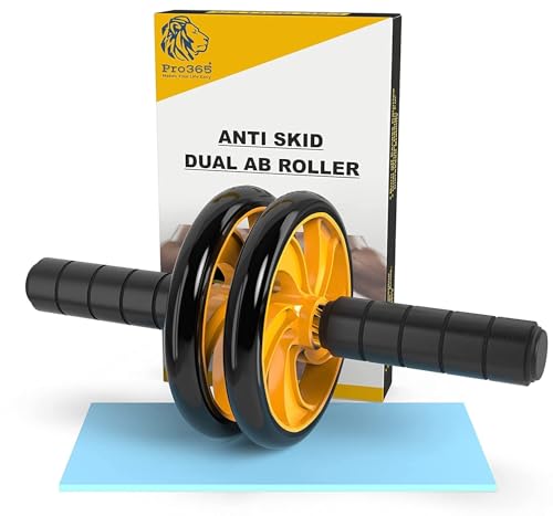 Image of PRO365 Tummy Twister & Ab Wheel Roller Combo for Home Gym Fitness | Waist Twister Disc with AB Roller Wheel & Knee Pad | Core Strength, Belly Fat Workout & Full Body Exercise Equipment