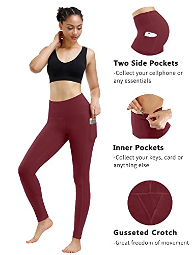 Image of Fengbay High Waist Yoga Pants, Pocket Yoga Pants Tummy Control Workout Running 4 Way Stretch Yoga Leggings