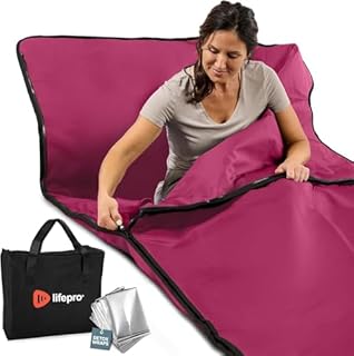 Lifepro RejuvaWrap Infrared Sauna Blanket –Heated Blanket for Relaxation, Portable Sauna Suit Wrap – Spa-Like Experience at Home with 9 Heat Levels (95°F to 176°F) Thermal Sauna Wraps & Hand Towel