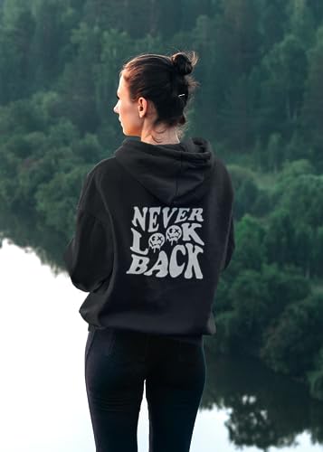 Never Look Back Hoodie Back Side Design, Creepy Gift For Her Him% 100 Cotton, Halloween Plus Size Hoodie, Motivational Sweatshirt3