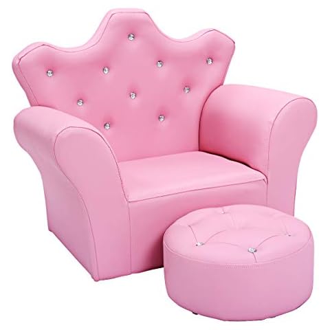 Costzon Kids Sofa with Ottoman Cover