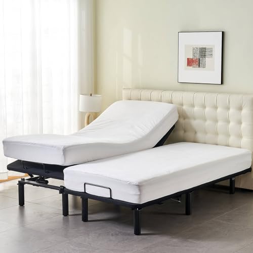 Protector de colchón Split California King impermeable de bambú para cama articulada de dos plazas 4