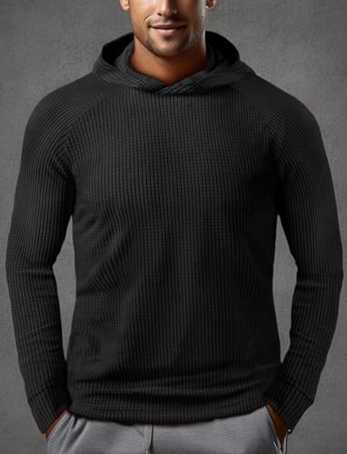 Zengjo Workout Hoodies for Men Lightweight Athletic Running Performance Pullover Hooded T-Shirts Long Sleeve Thermal 6