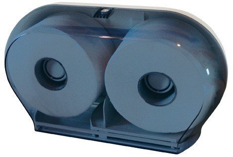 Mar Plast A77410 Distributeur de Papier Toilette Double Transparent/Blanc 237 x 129 x 419 mm