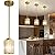 PUAMUBUA Pendant Lights Kitchen Island 3 Pack, Gold Modern Crystal Mini Chandelier Ceiling Hanging Pendant Light Fixtures for Kitchen Hallway Dining Room Bedroom