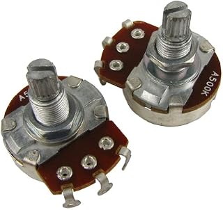 Musiclily Guitar Full Size Pots A500K Split Knurled Long 18mm Shaft Audio Volume