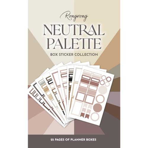 Rongrong Neutral Palette Functional Planner Stickers Book for Planners, Calendars,