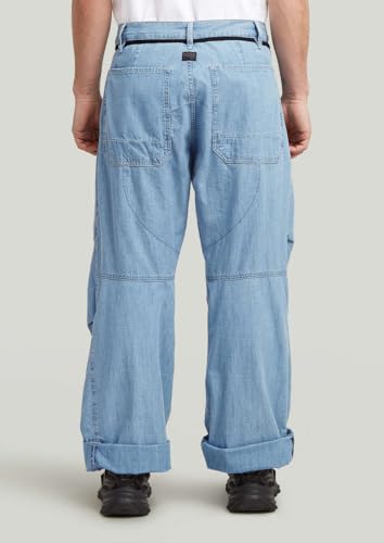 G-STAR Raw - Mens Pleated 3D Denim Pants, Color Faded Breeze, Size: 30W x 30L3