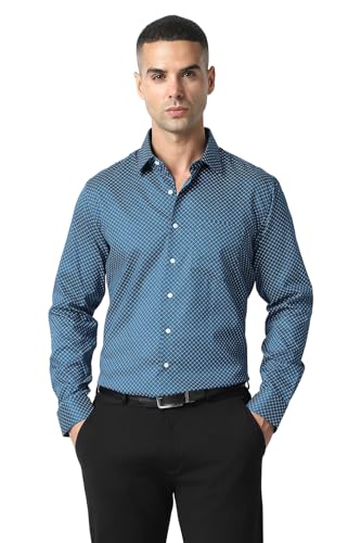 Image of Van Heusen Formal Shirt for Men | Cotton | Print | Slim Fit | Full Sleeves