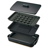 【プレート2枚セット】象印 STAN. 深型ホットプレート ブラック EA-FA10-BA + たこ焼きプレート＋焼肉プレートセット